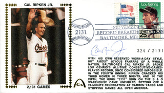 Cal Ripken Jr. Autographed September 6th, 1995 First Day Cover (PSA)