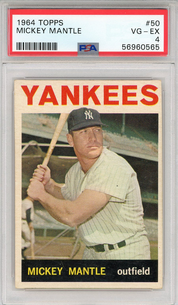 Mickey Mantle 1964 Topps Card #50 (PSA)