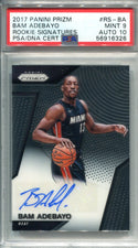 Bam Adebayo 2017 Panini Prizm #RSBA PSA Mint 9 Auto 10 Card