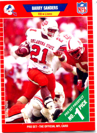 Barry Sanders 1989 Pro Set Rookie Card #494