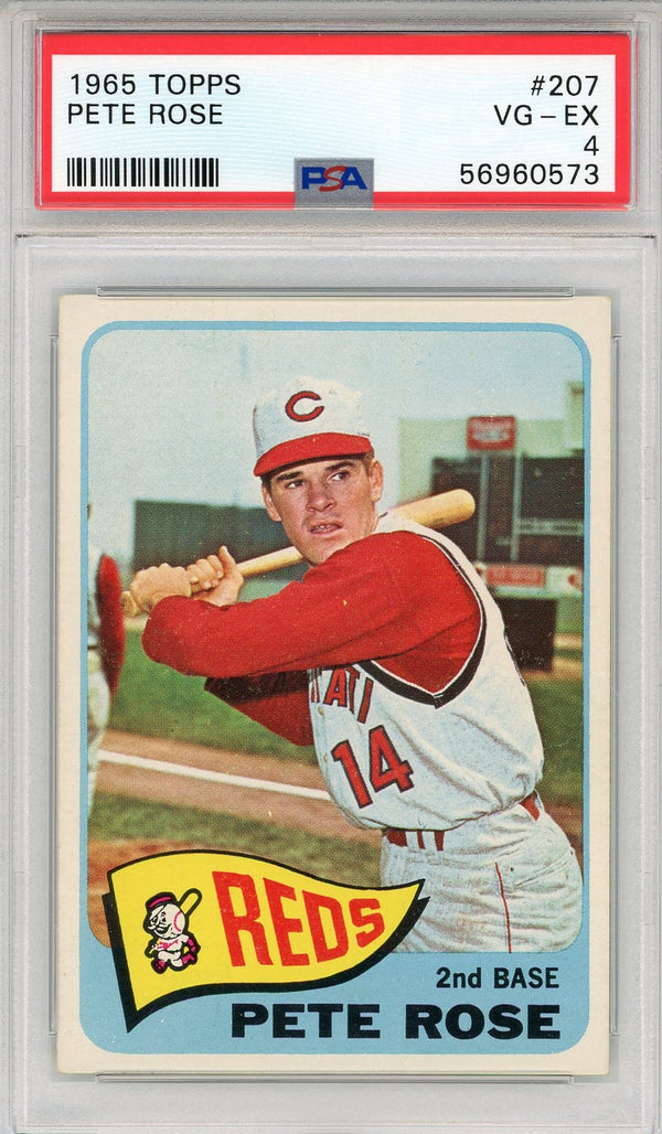 Pete Rose 1965 Topps Card #207 (PSA)