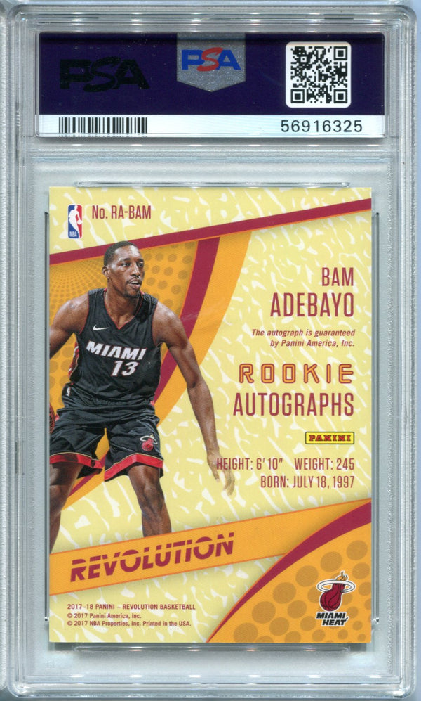 Bam Adebayo 2017 Panini Revolution #RABAM PSA 8 Auto 10 RC