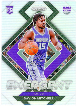 Davion Mitchell 2021-22 Panini Prizm Emergent Prizm Rookie Card #25