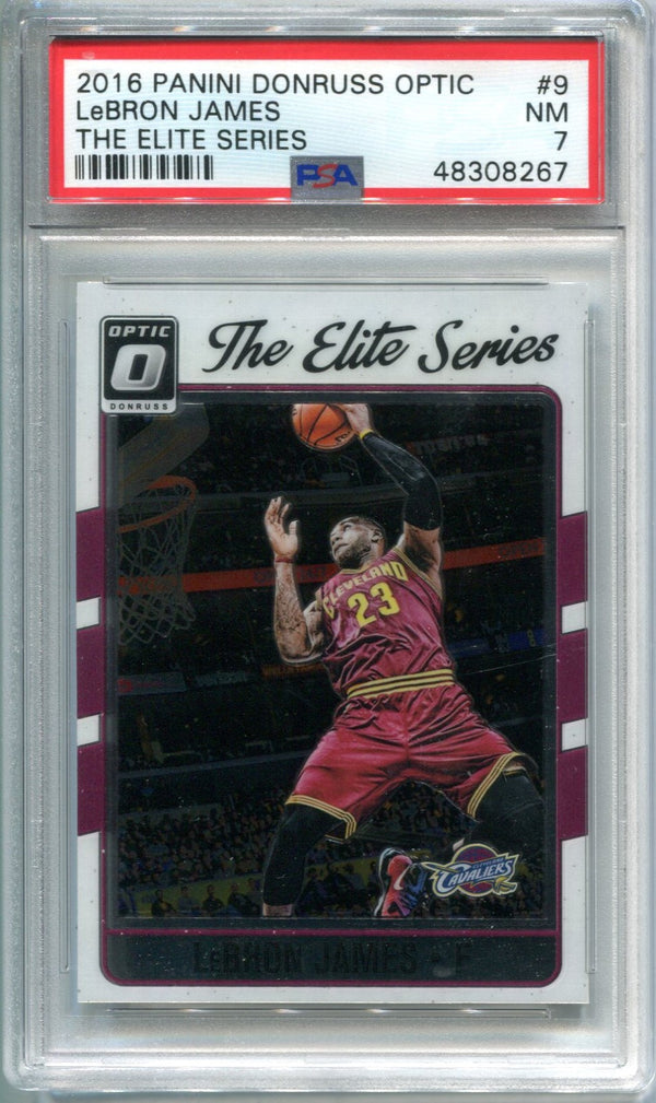 Lebron James 2016 Panini Donruss Optic The Elite Series #9  Graded NM 7 (PSA)