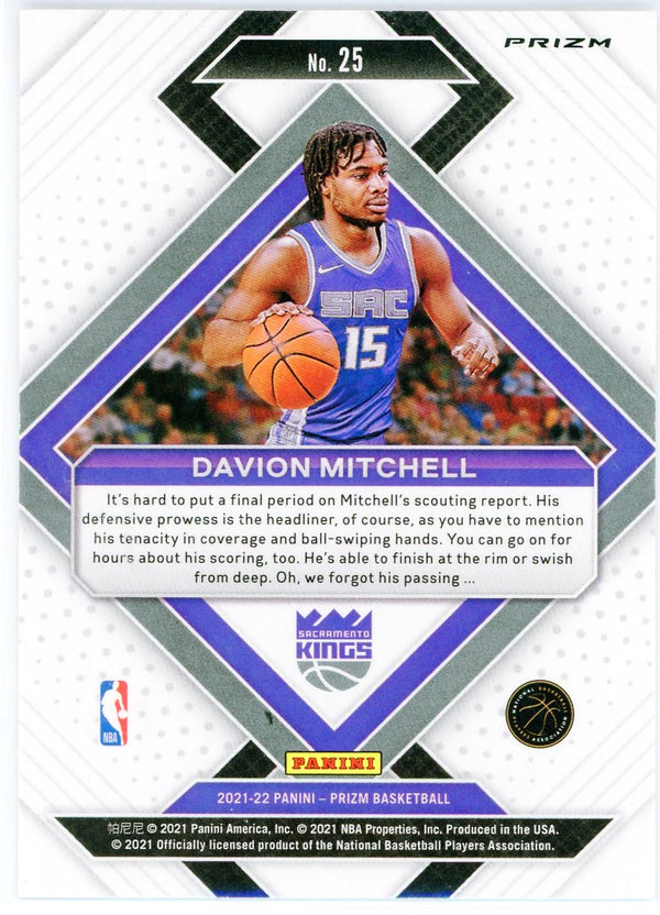 Davion Mitchell 2021-22 Panini Prizm Emergent Prizm Rookie Card #25