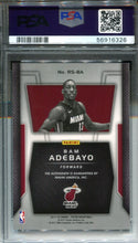 Bam Adebayo 2017 Panini Prizm #RSBA PSA Mint 9 Auto 10 Card