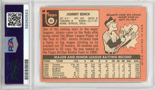 Johnny Bench 1969 Topps All-Star Rookie Card #95 (PSA)