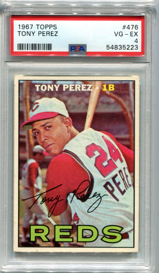 Tony Perez 1967 Topps #476 PSA VG-EX 4 Card