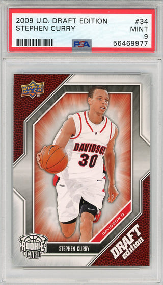 Stephen Curry 2009 Upper Deck Draft Edition Rookie Card #34 (PSA)