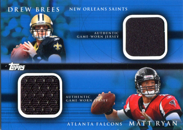 Drew Brees & Matt Ryan 2009 Topps Jersey Card