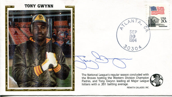 Tony Gwynn Autographed September 30th, 1984 First Day Cover (PSA)