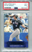 David Wright 2005 Upper Deck Star Rookies #217 PSA Mint 9 Card