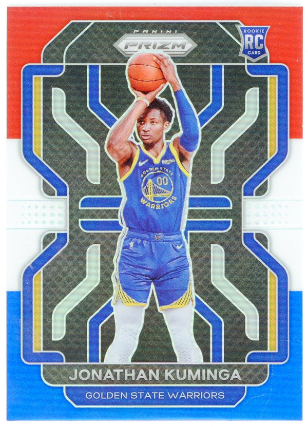 Jonathan Kuminga 2021-22 Panini Red/White/Blue Prizm Rookie Card #307