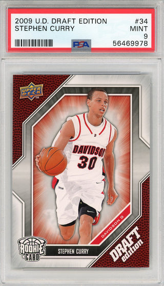 Stephen Curry 2009 Upper Deck Draft Edition Rookie Card #34 (PSA)