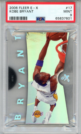 Kobe Bryant 2006 Fleer E-X Card #17 (PSA Mint 9)