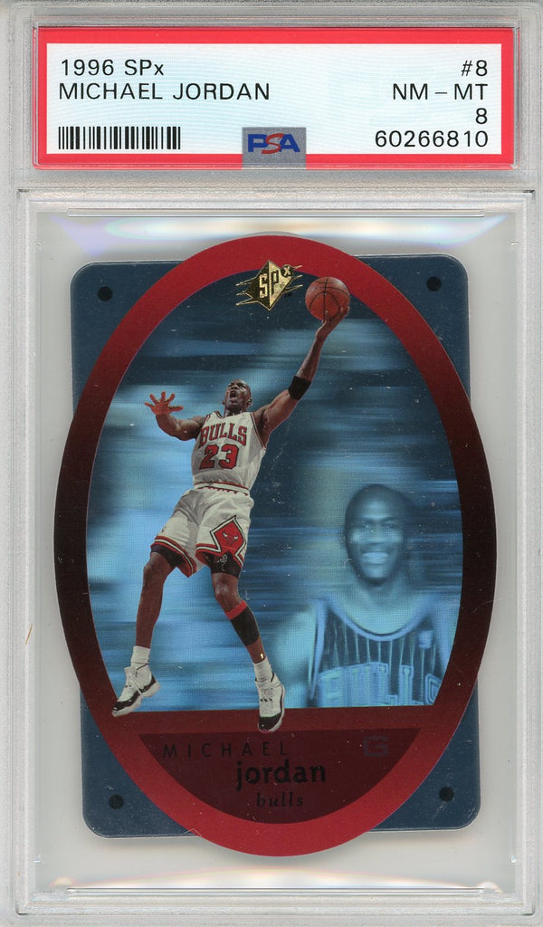 Michael Jordan 1996 Upper Deck SPx Card #8 (PSA NM-MT 8)