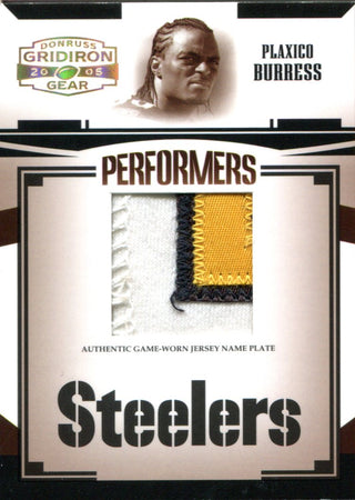 Plaxico Burress  2005 Donruss Gridiron Gear Performers Jersey Card