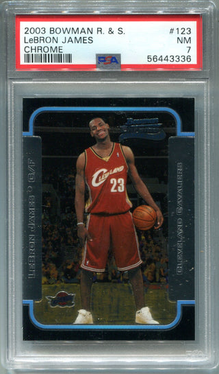 Lebron James 2003 Bowman Rookies & Stars Chrome #123 PSA NM 7 Card