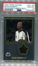 Kevin Garnett 2002 Topps Chrome Freshman Fabric #FFKG PSA GEM MT 10 Card