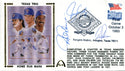 Juan Gonzalez, Rafael Palmeiro & Dean Pamer Autographed October 3rd, 1993 First Day Cover (PSA)