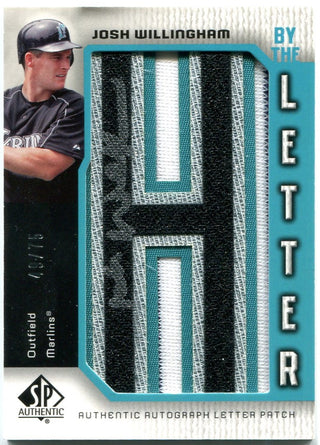 Josh Willingham 2006 Upper Deck By the Letters Patch Auto 49/75