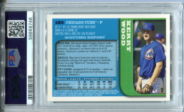 Kerry Wood 1997 Bowman Chrome #183 PSA 9 Card