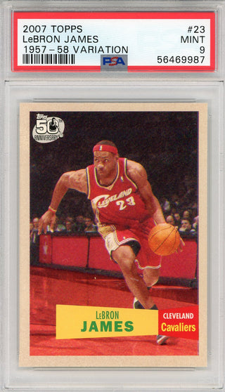 LeBron James 2007 Topps 1957-58 Variation Card #23 (PSA)