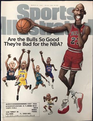 Michael Jordan Unsigned Sports Illustrated March 10 1997