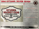 NHL 1904 Ottawa Silver Seven Official Patch on Team History Card