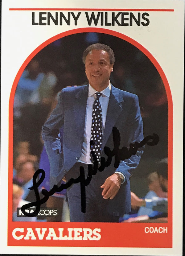 Lenny Wilkens Signed 1989 NBA Hoops Card