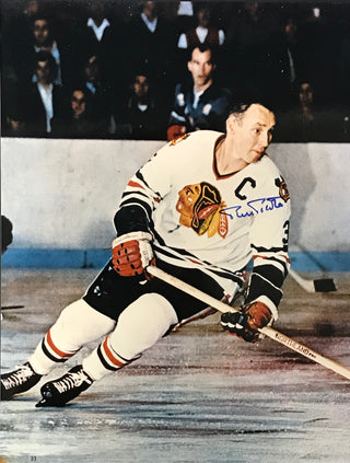 Pierre Pilote Signed 8x10 Photo Chicago Black Hawks