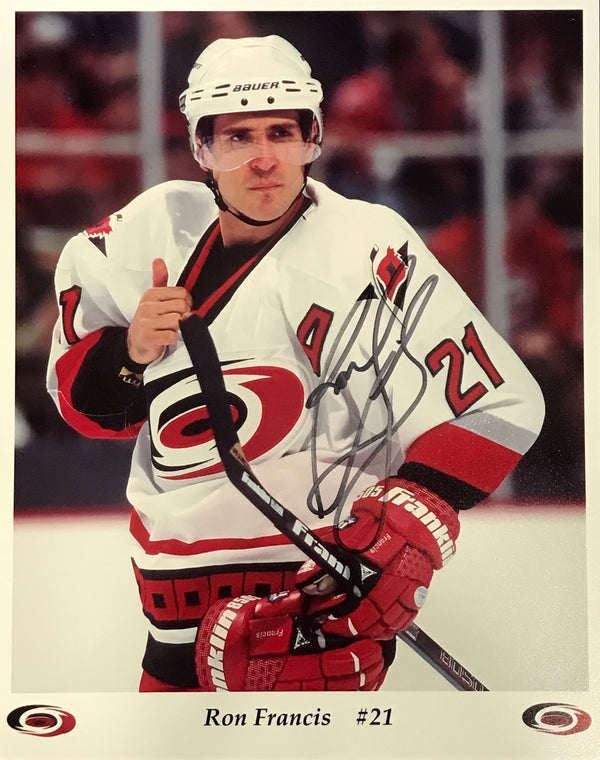 Ron Francis Signed 8x10 Photo Carolina Hurricanes