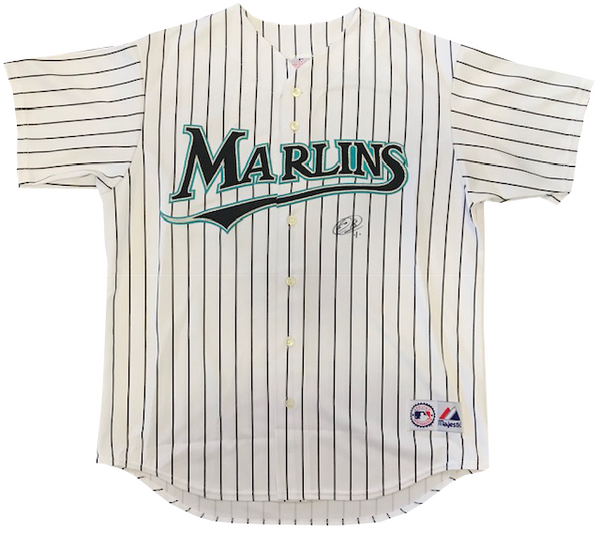 Emilio Bonifacio Autographed Authentic Florida Marlins White Jersey