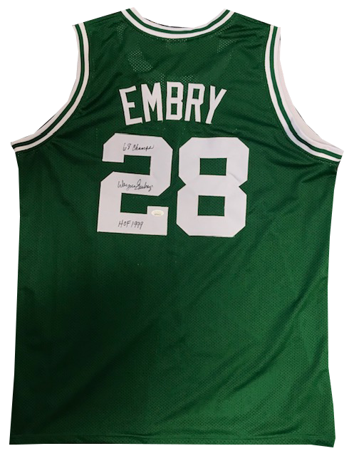 Wayne Embry Autographed "68 Champs HOF 1999" Boston Celtics Jersey (JSA)