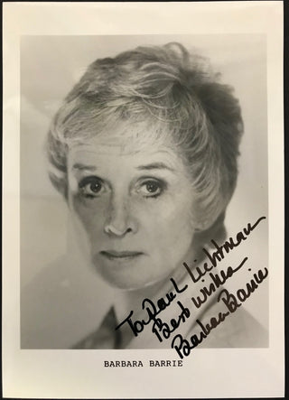 Barbara Barrie Autographed 5x7 Black & White Photo 