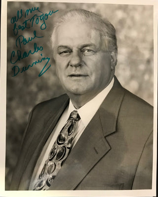 Charles Durning Autographed Black & White 8x10 Photo