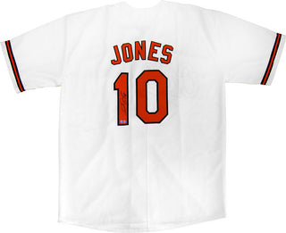 Adam Jones Autographed Baltimore Orioles White Jersey