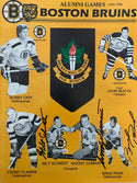 Brad Park Woody Dumart Milt Schmidt Signed Bruins Program