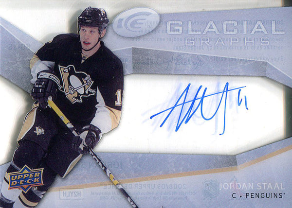 Jordan Staal Autographed 2008-09 Upper Deck Card