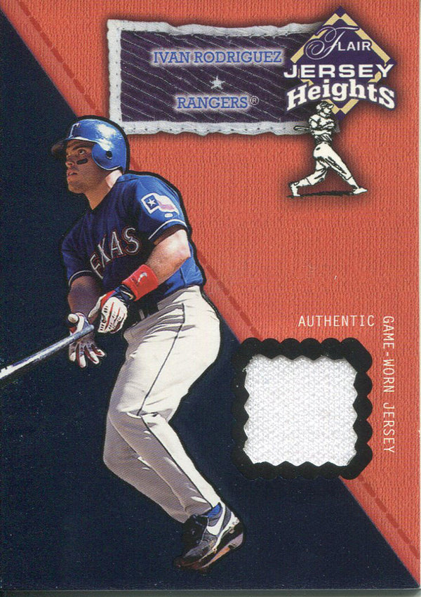 Ivan Rodriguez 2002 Fleer Flair Jersey Card