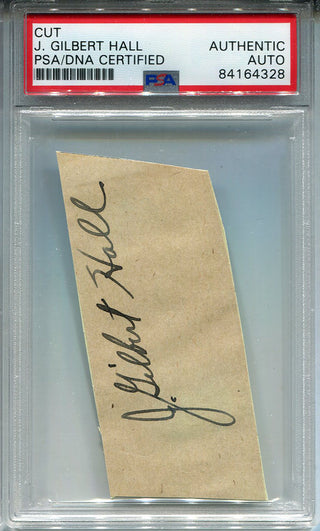 J. Gilbert Hall Autographed Cut (PSA)