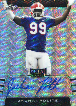 Jachai Polite Autographed 2019 Leaf Metal Draft Rookie Card