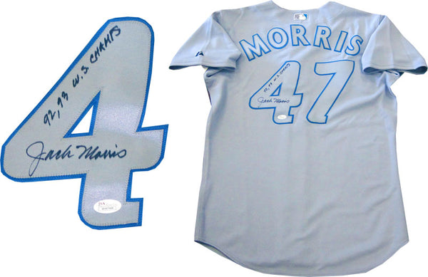 Jack Morris Autographed Toronto Blue Jays Jersey (JSA)