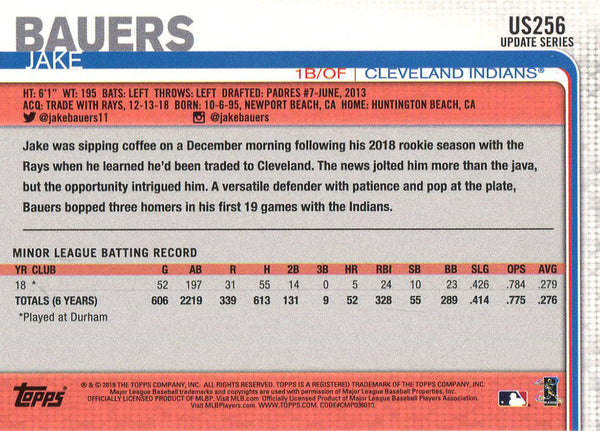 Jake Bauers 2019 Topps Card #US256