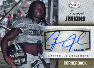 Janoris Jenkins Autographed 2012 Sage Rookie Card