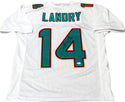 Jarvis Landry Autographed Miami Dolphins White Jersey (JSA) Back