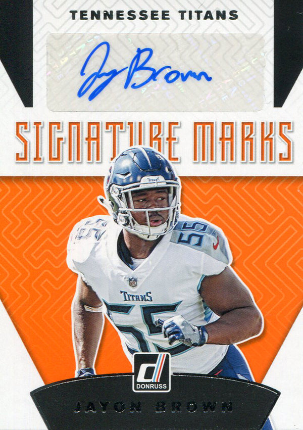 Jayon Brown Autographed 2019 Panini Donruss Football Rookie Card