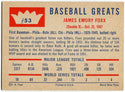 Jimmy Foxx 1960 Fleer Card