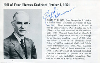 John Bunn Autographed 5x7 Magazine Page (JSA)