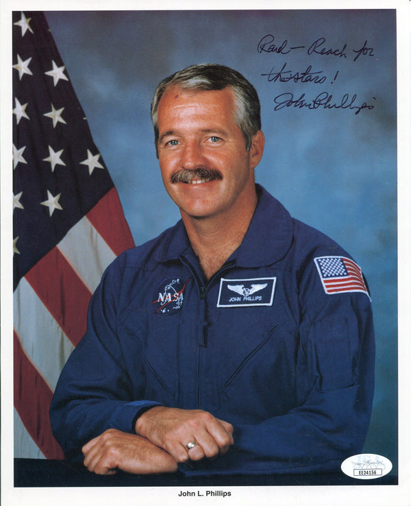 John L. Phillips Autographed NASA 8x10 Photo (JSA)